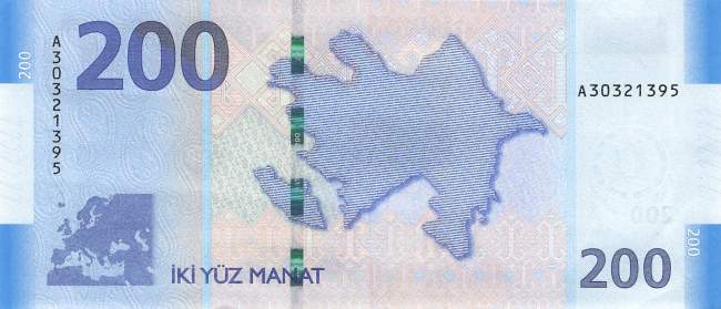 Aserbaidschan p.37 200 Manat 2018